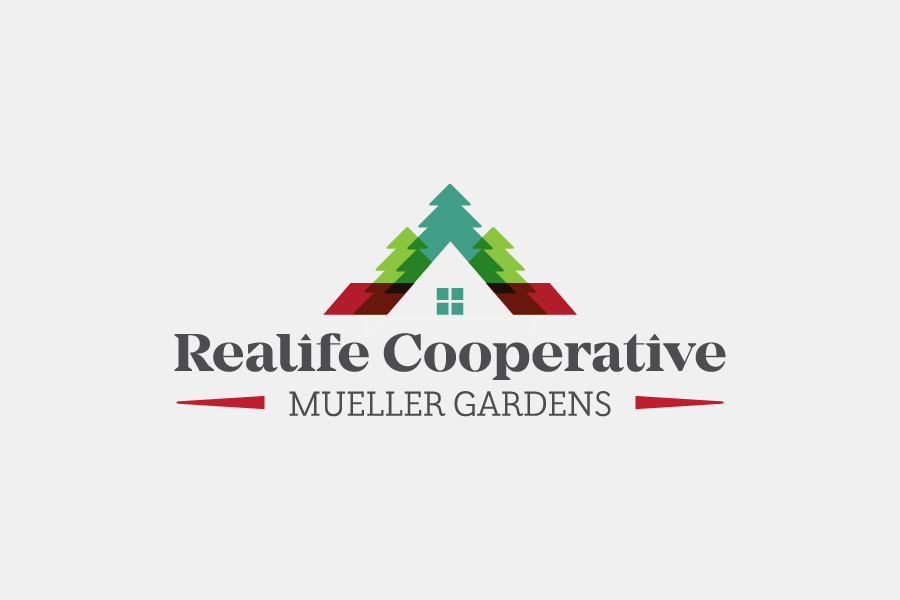 Logo for Real Life Coop, a cooperative 55+ community